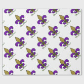 Colorful Mardi Gras Fleur De Lis Cadeaupapier (Vlak)