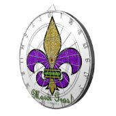 Colorful Mardi Gras Fleur De Lis Dartbord (Voorkant Rechts)