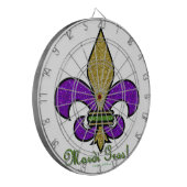 Colorful Mardi Gras Fleur De Lis Dartbord (Voorkant Links)