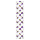 Colorful Mardi Gras Fleur De Lis Korte Tafelloper (Voorkant)