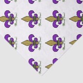 Colorful Mardi Gras Fleur De Lis Tissuepapier (Detail)
