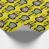 Colorful Mardi Gras Guitars Cadeaupapier (Hoek)