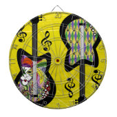 Colorful Mardi Gras Guitars Dartbord (Voorkant)