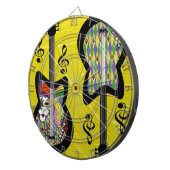 Colorful Mardi Gras Guitars Dartbord (Voorkant Rechts)