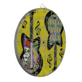 Colorful Mardi Gras Guitars Dartbord (Voorkant Links)
