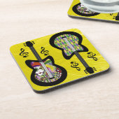 Colorful Mardi Gras Guitars Drankjes Onderzetter (Linkerzijde)