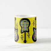 Colorful Mardi Gras Guitars Koffiemok (Center)