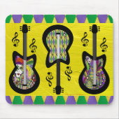 Colorful Mardi Gras Guitars Muismat (Voorkant)