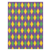 Colorful Mardi Gras Harlequin Green Paars Gold Tafelkleed (Voorkant)