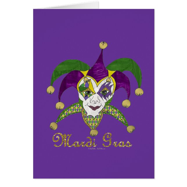 Colorful Mardi Gras Jesters Mask (Voorkant)