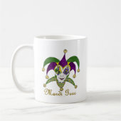 Colorful Mardi Gras Jesters Mask Koffiemok (Links)