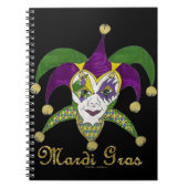Colorful Mardi Gras Jesters Mask Notitieboek (Voorkant)