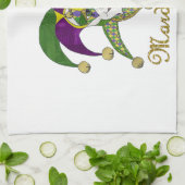 Colorful Mardi Gras Jesters Mask Theedoek (Gevouwen)