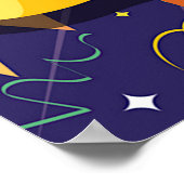 Colorful Mardi Gras Maskast Poster (Hoek)