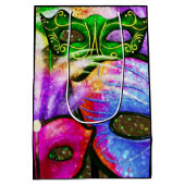 Colorful Mardi Gras maskers Gift Bag Medium Cadeauzakje (Achterkant)