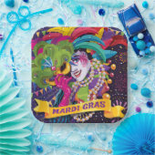 Colorful Mardi Gras MaskPoster Papieren Bordje (Feest)