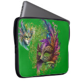 COLORFUL  MARDI GRAS MASKS LAPTOP SLEEVE (Voorkant Rechts)