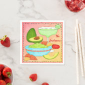 Colorful Margarita Guacamole Coral Servet (Insitu)