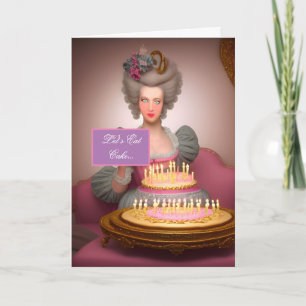 Colorful Marie Antoinette Birthday Cake Kaart