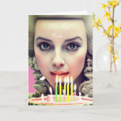 Colorful Marie Antoinette Birthday Cake Kaart (Gele Bloem)