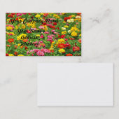 Colorful Marigold Flower Bed Visitekaartje (Voorkant / Achterkant)