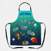 Colorful Marine Life Creaters Schort (Voorkant)