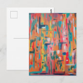 Colorful Mark Making Abstract Briefkaart (Voorkant / Achterkant)