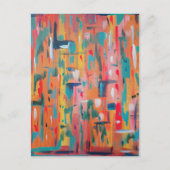 Colorful Mark Making Abstract Briefkaart (Voorkant)