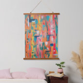 Colorful Mark Making Abstracte Art Hangend Wandkleed (Slaapkamer)