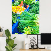 Colorful Market - Verse groenten Kitchen Poster (Thuiskantoor)