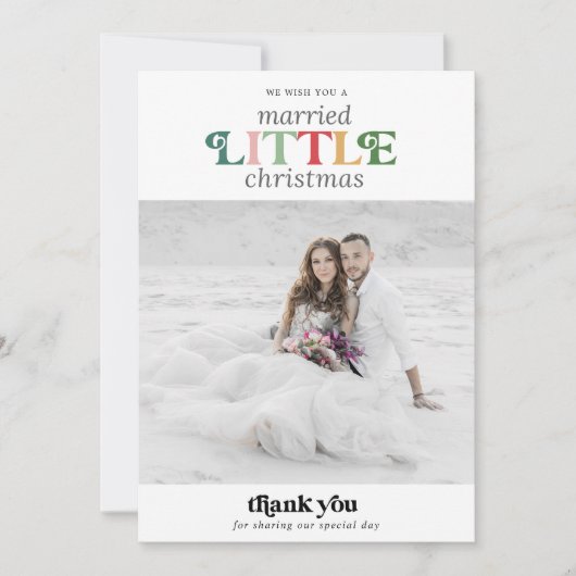 Colorful Married Little Kerstdank Feestdagenkaart (Voorkant)