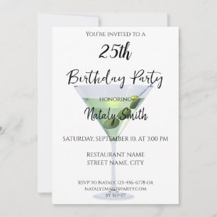 Colorful martini cocktail kaart