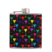Colorful Martini Cocktail Pattern Heupfles (Voorkant)