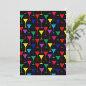 Colorful Martini Cocktail Pattern Kaart (Staand voorkant)