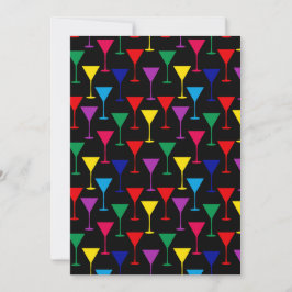 Colorful Martini Cocktail Pattern Kaart