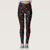 Colorful Martini Cocktail Pattern Leggings (Voorkant)