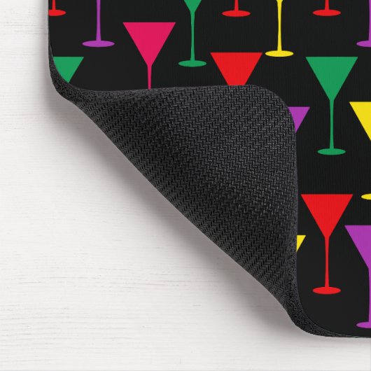 Colorful Martini Cocktail Pattern Muismat (Hoek)