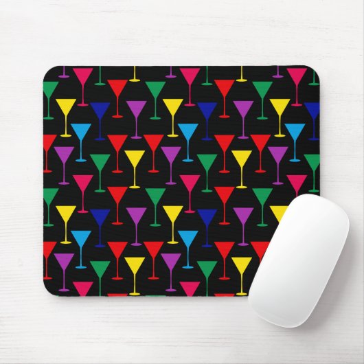 Colorful Martini Cocktail Pattern Muismat (Met muis)