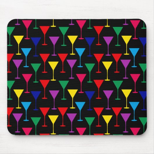 Colorful Martini Cocktail Pattern Muismat (Voorkant)