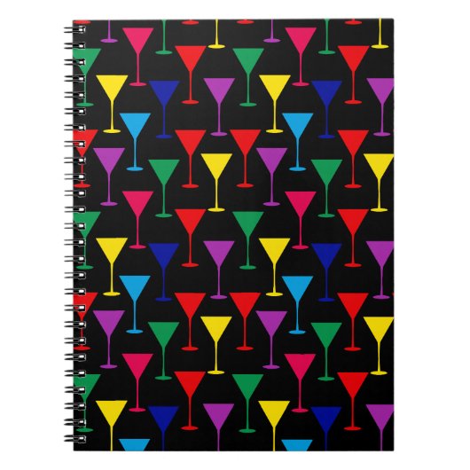 Colorful Martini Cocktail Pattern Notitieboek (Voorkant)