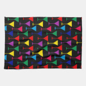 Colorful Martini Cocktail Pattern Theedoek (Horizontaal)