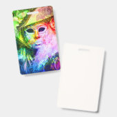Colorful Masquerade Badge (Voor- en achterkant)