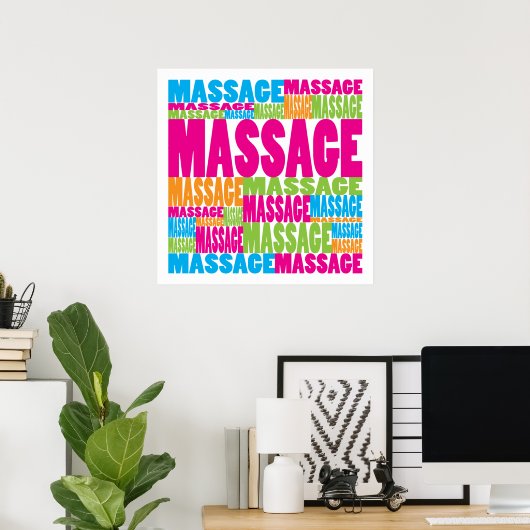 Colorful Massage Poster (Thuiskantoor)