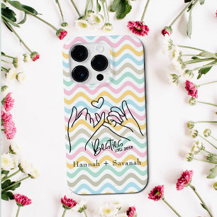 Colorful Matching Besties Iphone 14 Pro Hoesje