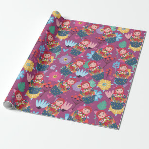 Colorful Matreshka Cadeaupapier