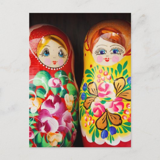 Colorful Matryoshka Dolls Briefkaart (Voorkant)