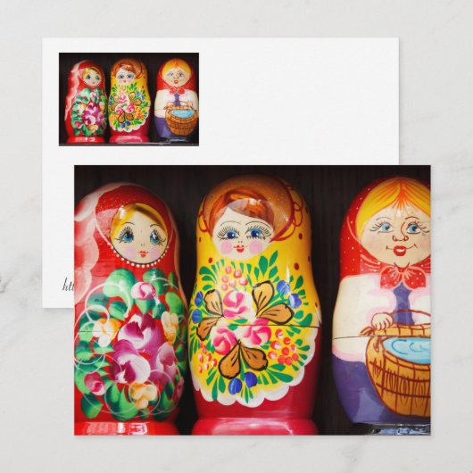 Colorful Matryoshka Dolls Briefkaart (Voorkant / Achterkant)