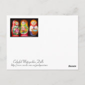 Colorful Matryoshka Dolls Briefkaart (Achterkant)