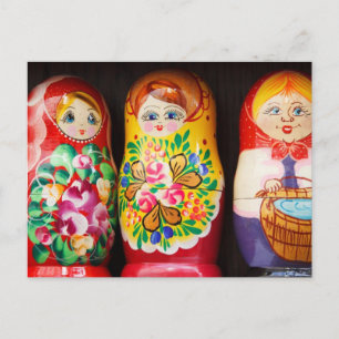 Colorful Matryoshka Dolls Briefkaart