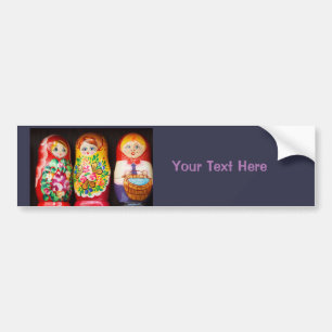 Colorful Matryoshka Dolls Bumpersticker